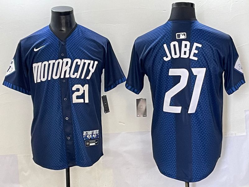 Men 2025 Detroit Tigers #21 Jobe Blue City edition Game Nike MLB Jersey style 4